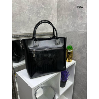 Формат А4 - стильна та елегантна сумка зі зміїним принтом та ланцюжком на ремінці (0526) - Інтернет-магазин спільних покупок ToGether