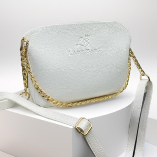 Клатч сумка через плече біла сумочка з ланцюжком жіночий клатч міні сумка крос боді шкіряна (екошкіра) - Інтернет-магазин спільних покупок ToGether