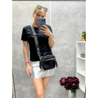 Чорна - спортивна, молодіжна крос-боді сумочка зі знімним ременем у комплекті (0529) - Інтернет-магазин спільних покупок ToGether