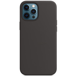 Чохол Silicone case (AAA) full with Magsafe and Animation для Apple iPhone 12 Pro / 12 (6.1") Чорний / Black - Інтернет-магазин спільних покупок ToGether