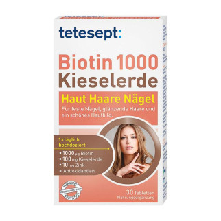 Вітаміни Tetesept Biotin 1000 + Kieselerde Тетесепт Біотин 1000 + Кремній для волосся, нігтів, шкіри - Інтернет-магазин спільних покупок ToGether