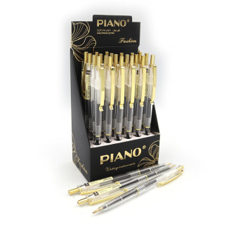 Ручка масляна "Piano" "Fashion" 0,7мм, чорна, ціна за 24 шт. // | 009-PSbk - Інтернет-магазин спільних покупок ToGether
