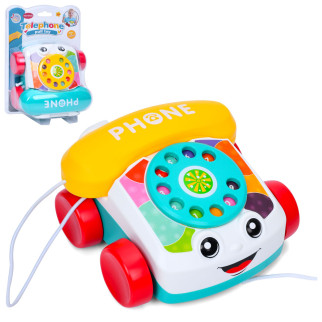 Іграшка телефон, 16,5см, каталка на шнурі, рухливий диск, 2 кольори, у слюді, 19-26-10см /36/ - Інтернет-магазин спільних покупок ToGether