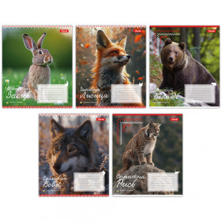 Зошити учнівські формату А5 18 аркушів лінія 1B Animals of Ukraine, 25 шт. в упаковці | 767251 - Інтернет-магазин спільних покупок ToGether