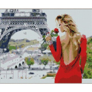 Набір для творчості алмазна картина Дівчина в Парижі Strateg розміром 30х40 см (KB079) - Інтернет-магазин спільних покупок ToGether