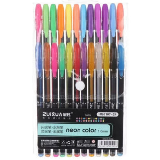 Набір ручок гелевих неонових 24 кольорів HG6107-24 - Інтернет-магазин спільних покупок ToGether