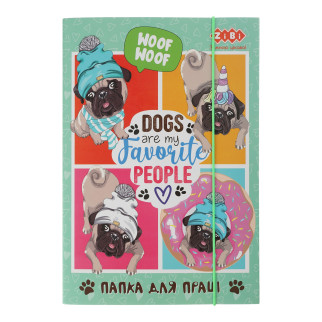 Папка для праці LOVELY DOG, картонна, на гумках А4+ (300х212х28мм), KIDS Line - Інтернет-магазин спільних покупок ToGether