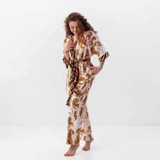 Комплект жіночий з плюшевого велюру штани та халат Тигриця 3416_L 15949 L - Інтернет-магазин спільних покупок ToGether