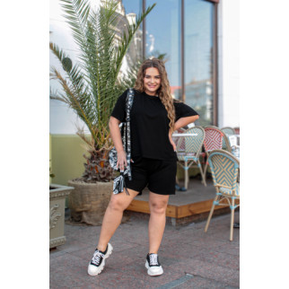 Жіночий костюм футболка та шорти (L,XL,XXL)  Чорний L - Інтернет-магазин спільних покупок ToGether