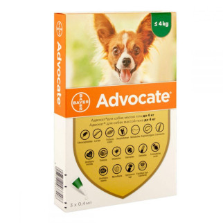 Advocate Bayer від глистів у собак до 4 кг 3 піпетки - Інтернет-магазин спільних покупок ToGether