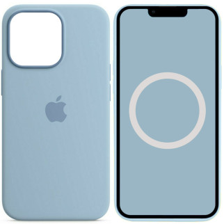 Чохол Silicone case (AAA) full with Magsafe and Animation для Apple iPhone 13 Pro Max (6.7") Блакитний / Blue Fog - Інтернет-магазин спільних покупок ToGether