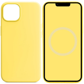 Чохол Silicone case (AAA) full with Magsafe and Animation для Apple iPhone 14 (6.1") Жовтий / Canary Yellow - Інтернет-магазин спільних покупок ToGether