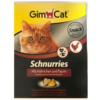Вітамінізовані ласощі Gimcat Schnurries вітамінізовані сердечка з таурином і куркою 650тб - Інтернет-магазин спільних покупок ToGether
