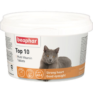 Top 10 For Cats, Beaphar харчова добавка для кішок з таурином 180 таблеток - Інтернет-магазин спільних покупок ToGether