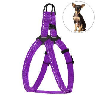 Шлея для собак BronzeDog фіолетова пластиковий фастекс 1307 68Т 10мм (24-30см) - Інтернет-магазин спільних покупок ToGether