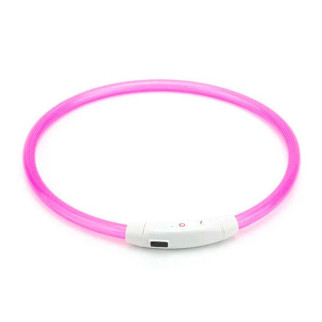 Нашийник для собак світиться з USB-зарядкою 70 см рожевий - Інтернет-магазин спільних покупок ToGether