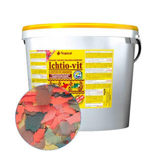 Tropical Ichtio Vit корм для риб у вигляді пластівців 21л відро 74409 - Інтернет-магазин спільних покупок ToGether