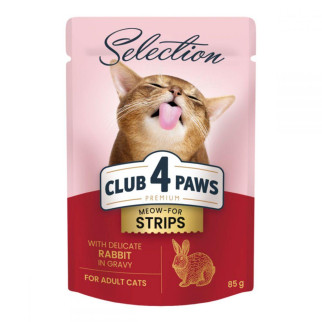 Клуб 4 лапи 85г для котів преміум смужки з кроликом в соусі 8087 - Інтернет-магазин спільних покупок ToGether