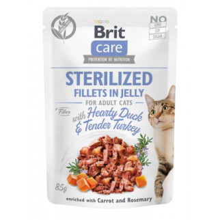 Brit Care Adult Sterilised качка та індичка в желе вологий корм для кастрованих котів 85 г - Інтернет-магазин спільних покупок ToGether