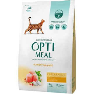 Акція Optimeal повно раційний сухий корм для дорослих кішок курка 4 кг -30 - Інтернет-магазин спільних покупок ToGether