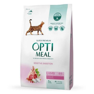 Акція Optimeal сухий корм для дорослих кішок з чутливим травленням зі смаком ягнятини 4 кг -20 - Інтернет-магазин спільних покупок ToGether