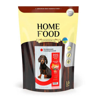 Беззерновой сухий корм для собак дрібних порід Home Food Hypoallergenic Grain-Free з м'ясом качки і нутом, 1,6 кг - Інтернет-магазин спільних покупок ToGether