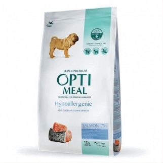 Акція Optimeal сухий гіпоалергенний повнораціонний корм для собак середніх і великих порід зі смаком лосося - Інтернет-магазин спільних покупок ToGether