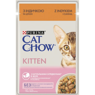 Акція Purina Chow Kitten з індичкою і цукіні в желе вологий корм для кошенят 85 г - Інтернет-магазин спільних покупок ToGether