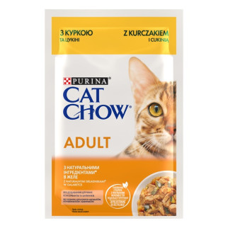 Акція Purina CAT CHOW Adult з куркою і кабачками в желе вологий корм для кішок 85 г - Інтернет-магазин спільних покупок ToGether