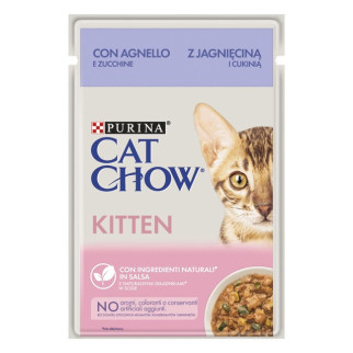 Акція CAT CHOW Kitten з ягням і цукіні шматочки в соусі вологий корм для кошенят 85 г - Інтернет-магазин спільних покупок ToGether
