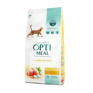 Акція Optimeal з куркою сухий корм для дорослих кішок 10 кг (-22) - Інтернет-магазин спільних покупок ToGether