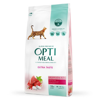 Акція Optimeal повнораціонний сухий корм для дорослих кішок з високим вмістом телятини 10 кг (-22) - Інтернет-магазин спільних покупок ToGether