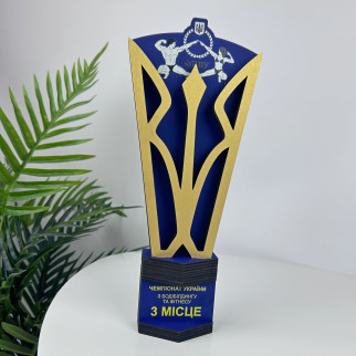 Великий спортивний кубок з логотипом, іменна нагорода з дерева, оригінальний спортивний приз за перемогу - Інтернет-магазин спільних покупок ToGether