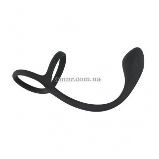 Ерекційне кільце з утяжкою на мошок з анальним полум'ям Black Velvet - Інтернет-магазин спільних покупок ToGether