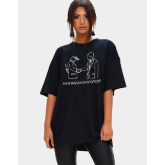 Черная женская футболкка.61-061 - Інтернет-магазин спільних покупок ToGether