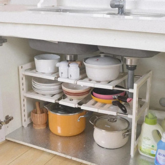 Багатофункціональна кухонна полиця органайзер під раковину кухонний стелаж розсувний полиця на кухню - Інтернет-магазин спільних покупок ToGether