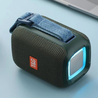 Портативна Bluetooth колонка TG339 5W з підсвічуванням RGB, акумуляторна колонка для музики. Колір: зелений - Інтернет-магазин спільних покупок ToGether