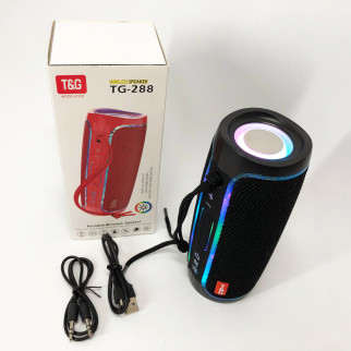 Портативна колонка Bluetooth з LED підсвічуванням TG288, акумуляторна колонка для музики. Колір: чорний - Інтернет-магазин спільних покупок ToGether