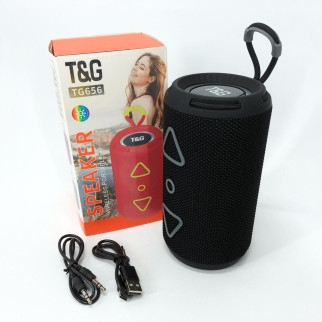 Bluetooth колонка портативна TG656 FM-радіо, акумуляторна колонка для музики. Колір: чорний - Інтернет-магазин спільних покупок ToGether