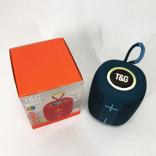Портативна Bluetooth колонка TG658 8W з RGB підсвічуванням, акумуляторна переносна колонка. Колір: синій - Інтернет-магазин спільних покупок ToGether