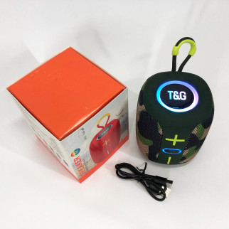 Портативна Bluetooth колонка TG658 8W з RGB підсвічуванням, Гучна блютуз колонка. Колір: камуфляж - Інтернет-магазин спільних покупок ToGether