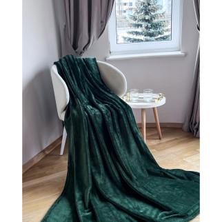 Плед велсофт Manner Dark Green Emily 300 г/м2 200х220 см - Інтернет-магазин спільних покупок ToGether