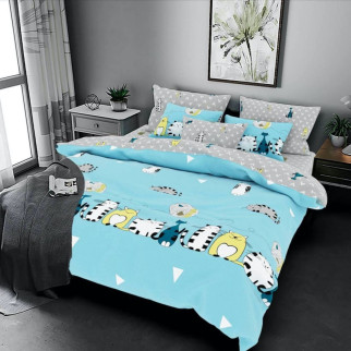 Простирадло Lovely kitten blue SoundSleep бязь 150х220 см - Інтернет-магазин спільних покупок ToGether