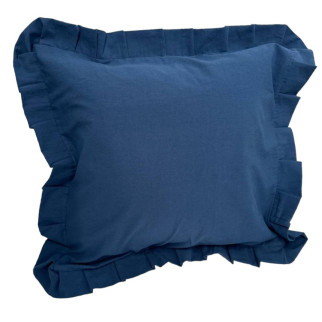 Наволочка декоративна з рюшами Stonewash Dark Blue SoundSleep 45х45 см - Інтернет-магазин спільних покупок ToGether