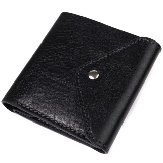 Оригінальний гаманець у стилі унісекс із глянсової натуральної шкіри GRANDE PELLE 16813 Чорний - Інтернет-магазин спільних покупок ToGether