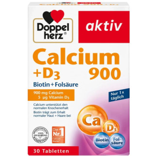 Доппельгерц Кальцій 900 + Д3 + Біотин + Фолієва кислота Doppelherz Calcium 900 + D3 + Biotin + Folsäure - Інтернет-магазин спільних покупок ToGether