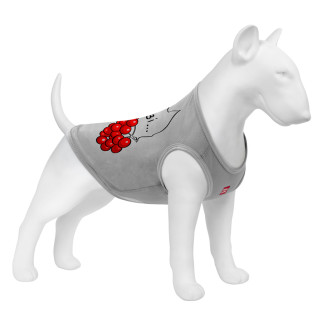 Майка для собак WAUDOG Clothes малюнок "Калина", сітка, S, B 30-33 см, C 18-21 см сірий - Інтернет-магазин спільних покупок ToGether