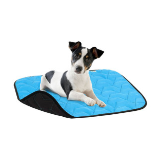 Підстилка AiryVest для собак, блакитна/чорна, розмір L, 100х70 см - Інтернет-магазин спільних покупок ToGether
