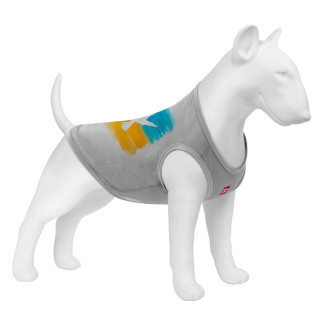 Майка для собак WAUDOG Clothes малюнок "Прапор", сітка, XS, B 26-29 см, C 16-19 см сірий - Інтернет-магазин спільних покупок ToGether