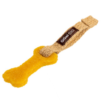 Іграшка для собак Маленька кістка GiGwi Gum gum каучук, пенька, 9 см - Інтернет-магазин спільних покупок ToGether